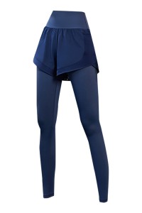 Fitness pants women's high waist fake two-piece running Yoga Pants elastic tight fitting autumn and winter wear quick drying exercise pants  SKSP024 detail view-3